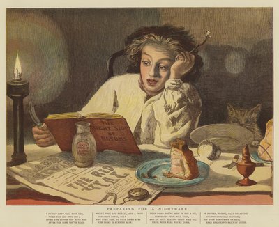 Valmistautuminen painajaiseen (chromolitho) tekijältä English School