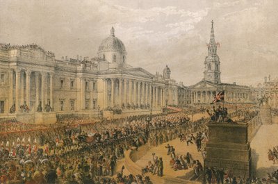 Kulkue kulkee Trafalgar Squaren pohjoisosan läpi tekijältä English School