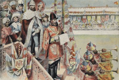 Kuningatar Victorian julistaminen Intian keisarinnaksi tekijältä English School