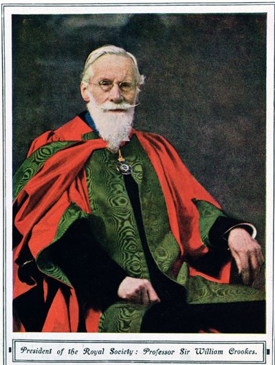Professori Sir William Crookes (1832-1919) Illustrated London Newsista, toukokuu 1914 tekijältä English School
