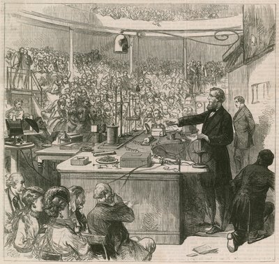 Professori Tyndall luennoi Royal Institutionissa, 1870 tekijältä English School