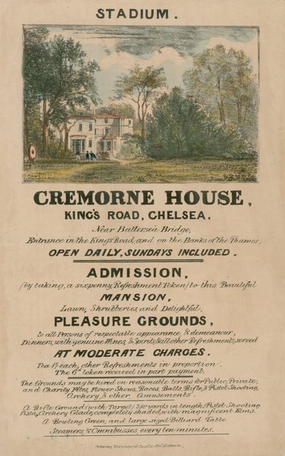 Kampanjalehtinen Stadiumille, Cremorne Houselle, Kings Roadille, Chelsealle, Lontoolle tekijältä English School