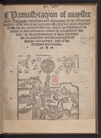 Pronostycacyon of mayster John Thybault - pormestari John Thybault tekijältä English School