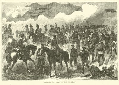 Preussin armeijajoukko liikkuu Sedanilla, syyskuu 1870 tekijältä English School
