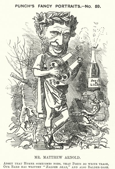 Punch-sarjakuva: Matthew Arnold, englantilainen runoilija (kaiverrus) tekijältä English School