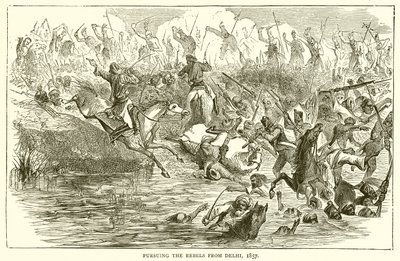 Jahtaa kapinallisia Delhistä, 1857 tekijältä English School