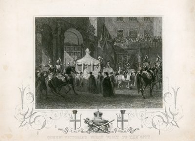 Kuningatar Victorian ensimmäinen vierailu Lontoon Cityyn 9. marraskuuta 1837 tekijältä English School