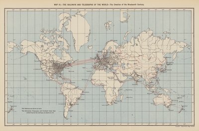 Maailman rautatiet ja lennättimet, 1800-luvun luominen (värilitro) tekijältä English School