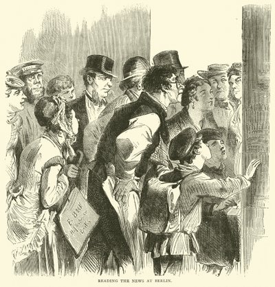 Uutisten lukeminen Berliinissä marraskuussa 1870 tekijältä English School