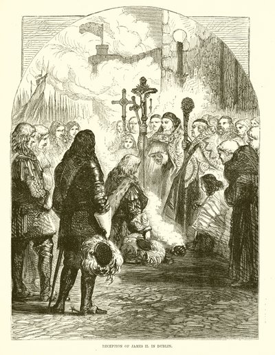James II:n vastaanotto. Dublinissa tekijältä English School