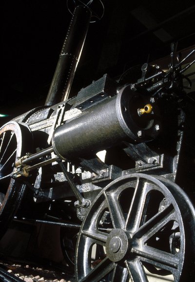 Stephensons Rocketin jäännökset, 1829 (metalli) (yksityiskohta) tekijältä English School