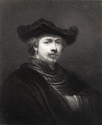Rembrandt Harmens van Rijn (1606-69) Muotokuvagalleriasta, julkaistu 1833 tekijältä English School