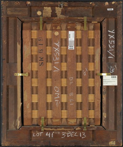 Kuningatar Elisabet I:n muotokuvan kääntöpuoli, n. 1580 (öljy paneelissa) (katso myös 4073484 ja 4073485) tekijältä English School