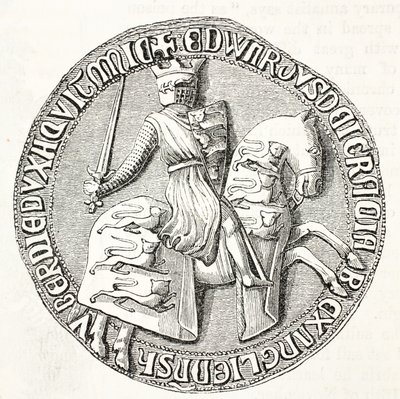 Edward I:n suuren sinetin kääntöpuoli tekijältä English School