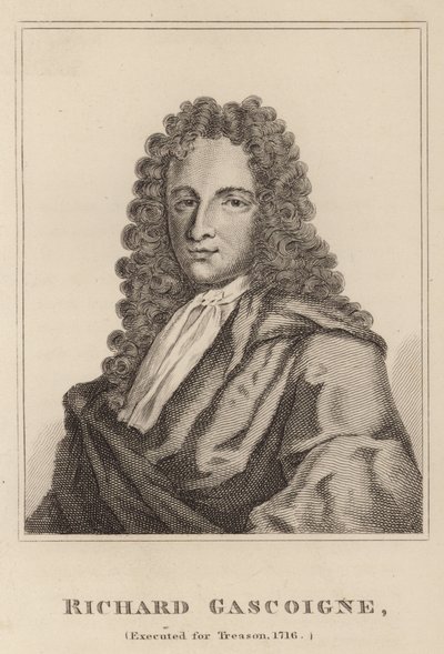 Richard Gascoigne, teloitettiin maanpetoksesta, 1716 tekijältä English School