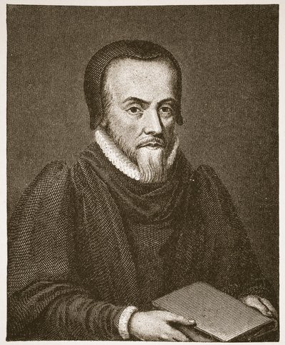 Richard Hooker, kuvitus teoksesta The Church of England: A History for the People, H.D.M. Spence-Jones, pubi. n. 1910 (seepiavalokuva) tekijältä English School