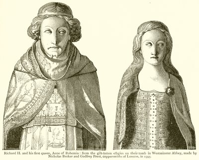 Richard II ja hänen ensimmäinen kuningattarensa, Anne of Bohemia tekijältä English School