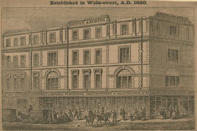 Rippon and Burton, tavaratalo perustettiin vuonna 1820 tekijältä English School