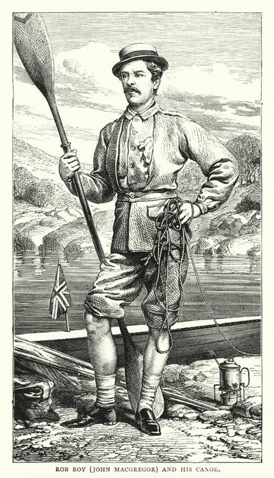 Rob Roy, John MacGregor ja hänen kanoottinsa (värillinen kaiverrus) tekijältä English School
