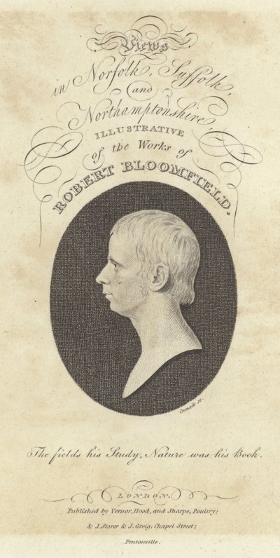 Robert Bloomfield, runoilija, muotokuva (kaiverrus) tekijältä English School