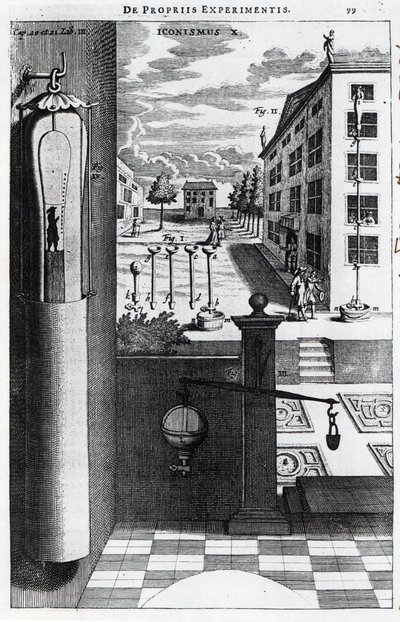 Robert Boyles suunnittelee ja ideoita tyhjiöpumpulle julkaistiin vuonna 1669 tekijältä English School