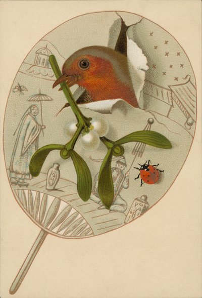 Robin ja misteli (chromolitho) tekijältä English School