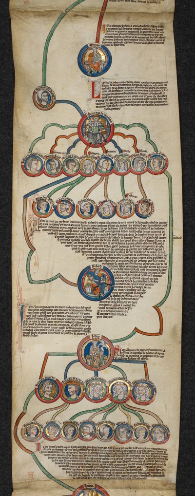 Royal 14 B. VI, Membrane 6, The Royal Genealogy from Steven to John, kuva 