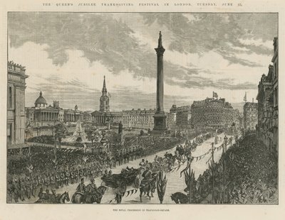 Kuninkaallinen kulkue Trafalgar Squarella tekijältä English School