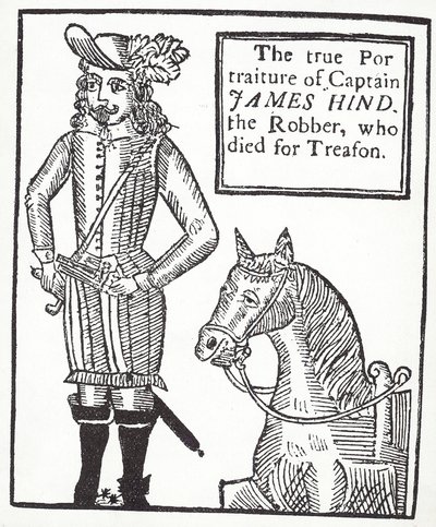 Royalisti-valtatiemies James Hind (kaiverrus) tekijältä English School