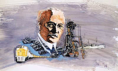Rudolf Diesel junien, veneiden ja laiturien taustalla tekijältä English School