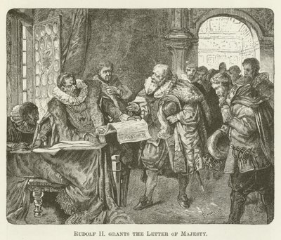 Rudolf II myöntää Majesteetin kirjeen tekijältä English School