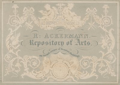 Rudolph Ackermann, kauppakortti, kohokuvioitu Dobbs tekijältä English School