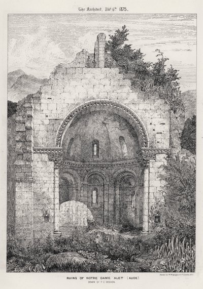 Notre Dame Aletin rauniot, Aude (kaiverrus) tekijältä English School