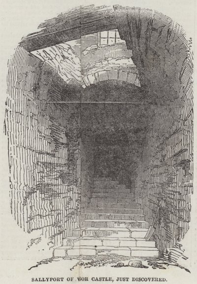Sallyport of Windsorin linna, juuri löydetty (kaiverrus) tekijältä English School