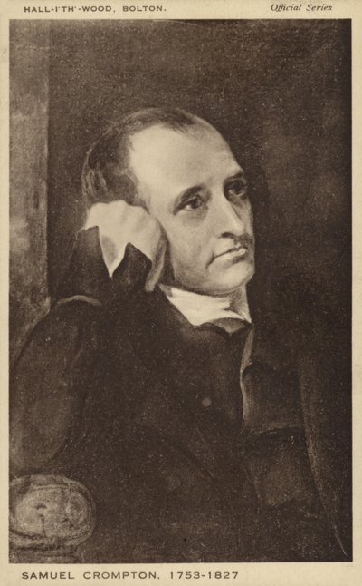 Samuel Crompton (1753-1827), englantilainen kehräämön keksijä (litografia). tekijältä English School