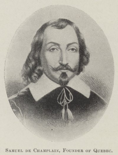 Samuel de Champlain, Quebecin perustaja (litho) tekijältä English School