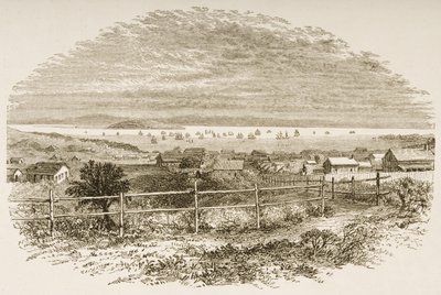 San Franciscossa vuonna 1849, "American Pictures" -julkaisusta, julkaissut The Religious Tract Society, 1876 (kaiverrus) tekijältä English School