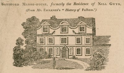 Sandford Manor House, Fulham, Lontoo, entinen Nell Gwynnen asuinpaikka tekijältä English School