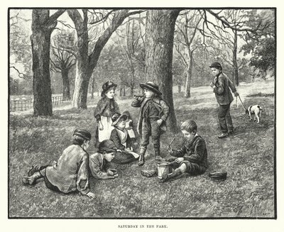 Lauantai puistossa (kaiverrus) tekijältä English School