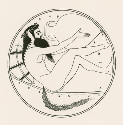 Satyyri ja amfora (kaiverrus) tekijältä English School