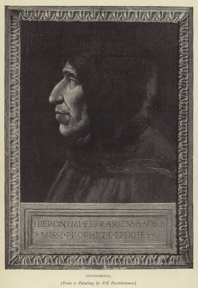 Savonarola (kaiverrus) tekijältä English School
