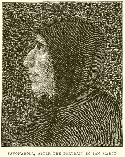 Savonarola, muotokuvan jälkeen San Marcossa tekijältä English School