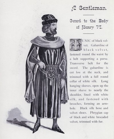 Shakespearen kuningas Richard III: Herrasmies, Henry VI:n ruumiin vartija (litho) tekijältä English School