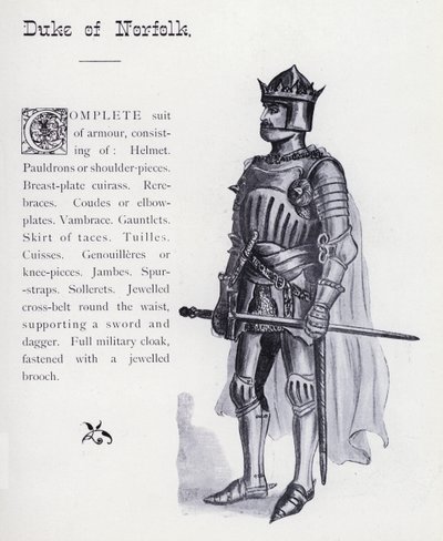 Shakespearen kuningas Richard III: Norfolkin herttua (litho) tekijältä English School