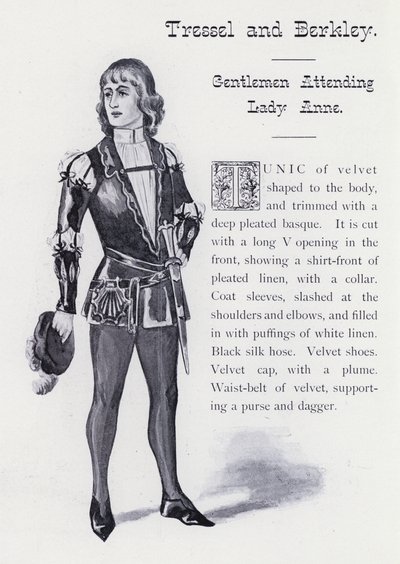 Shakespearen kuningas Richard III: Tressel ja Berkley, herrat lady Annessa (litho) tekijältä English School