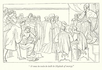 Shakespearen Venetsian kauppias; Tuomioistuin, Doge kutsuu Portian istuimelleen tekijältä English School