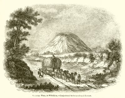Silbury Hill, Wiltshire. - Arvioitu olevan kolossaali Barrow tekijältä English School
