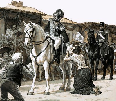 Simon Bolivar ratsastaa Caracasin kaduilla voittoon tekijältä English School