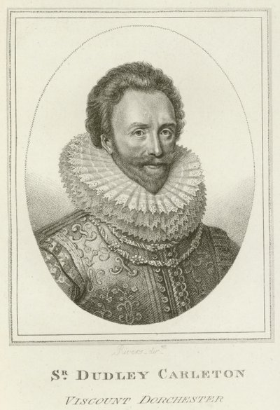 Sir Dudley Carleton, varakreivi Dorchester (kaiverrus) tekijältä English School