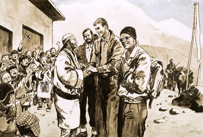 Sir Edmund Hillary vierailee uudelleen Nepalissa vuonna 1963 tekijältä English School